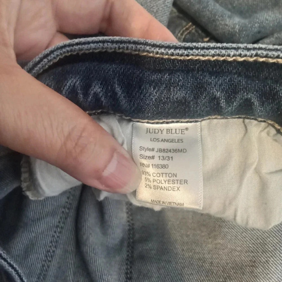 Judy Blue release hem high waisted straight leg distressed women's 31 - Picture 6 of 7